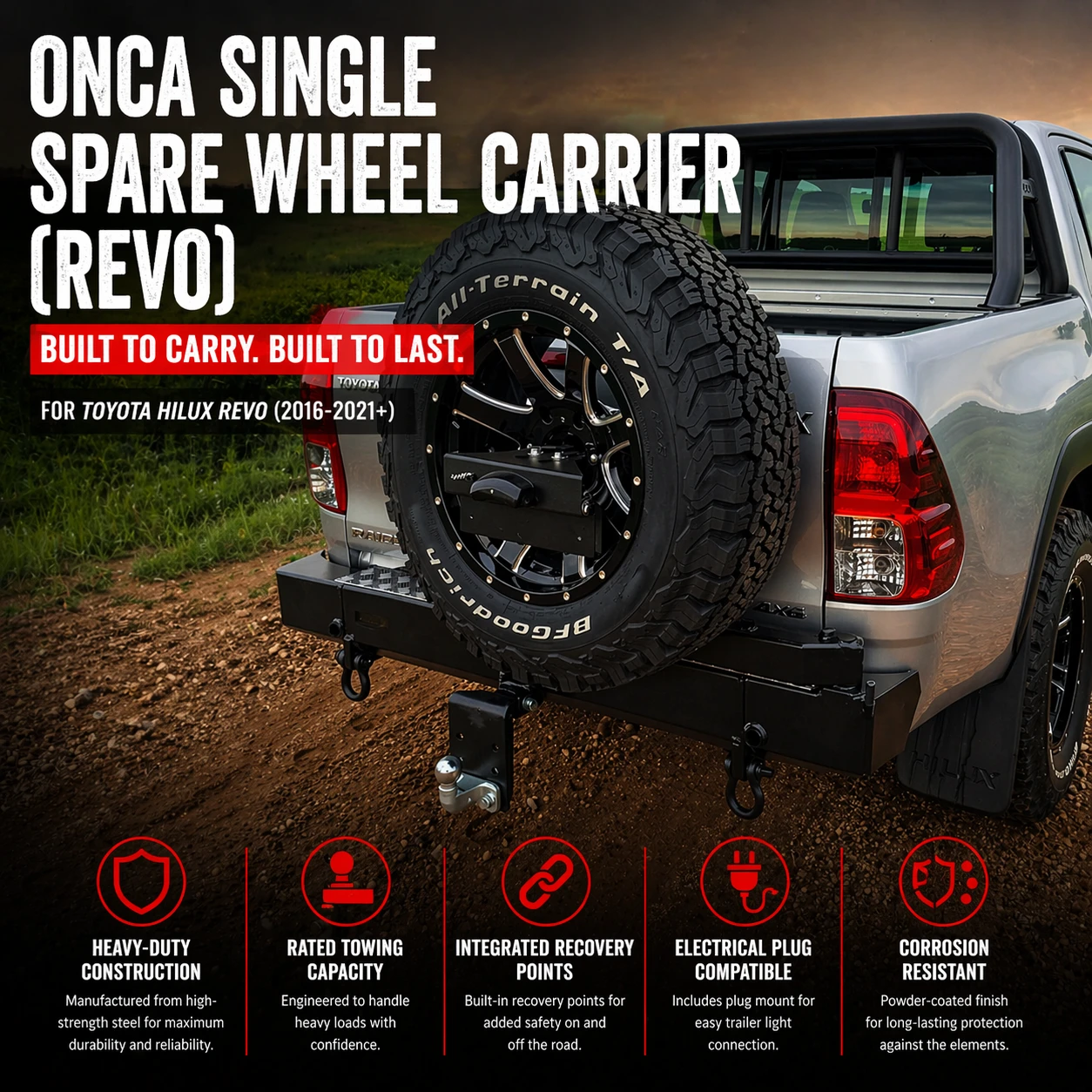 Single Spare wheel Carrier (Revo)