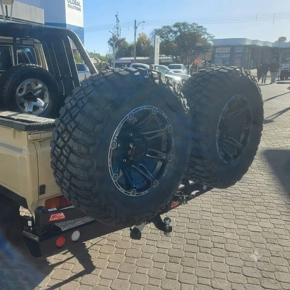 MCC Rear bumper with dual spare wheel carriers and towbar – Land Cruiser 70 Series pickup