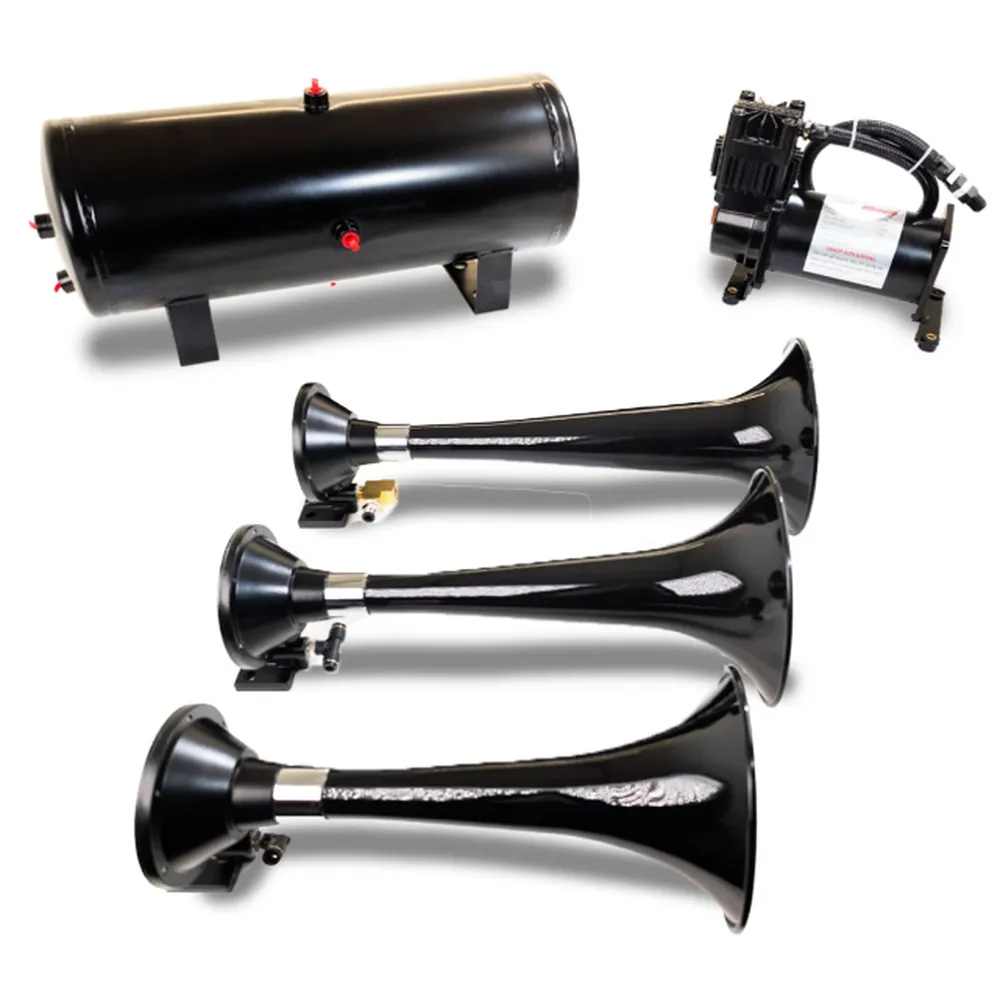 HK7: Universal “Beast” ABS Triple Train Horns / Onboard Air Kit | 150 PSI | 3-Gallon