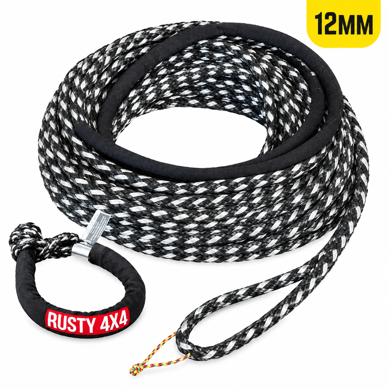 Synthetic Winch Line + Soft Shackle Combo 12mm x 25 Meters (14,100 KG / 31,000 LBS)