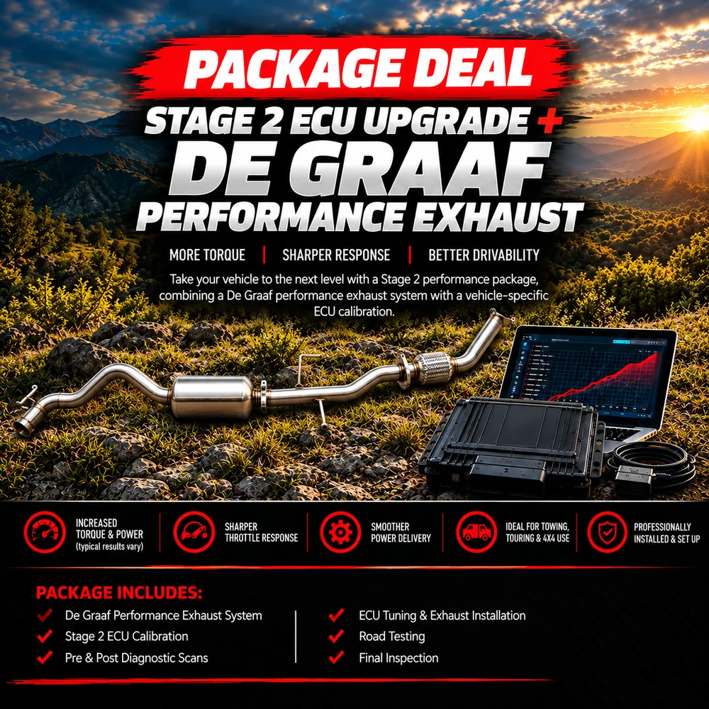 4×4 STAGE 2 ECU UPGRADE + De Graaf Performance Exhaust – Installed